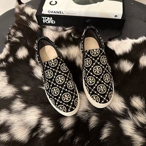 Tory Burch T-monogram slide on tennis